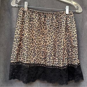 Vintage Leopard Half Slip W/ Lace Lingerie Women’s Vassarette